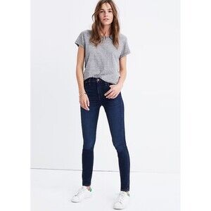 Madewell 10" High Rise Skinny Stretchy Denim Jeans in Hayes Wash Sz 27